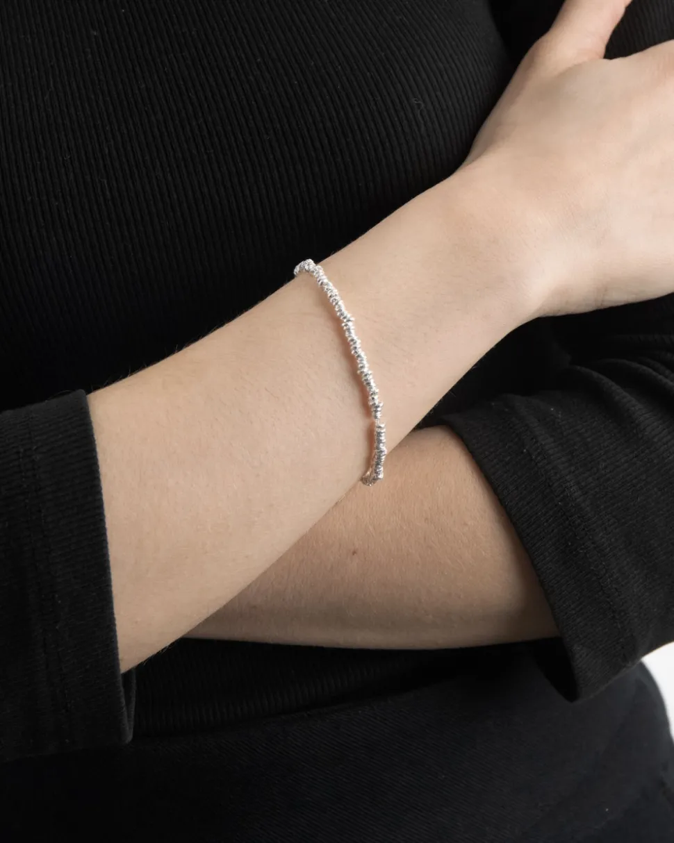 BRACCIALE ANELLINI DIAMANTATI IN ARGENTO