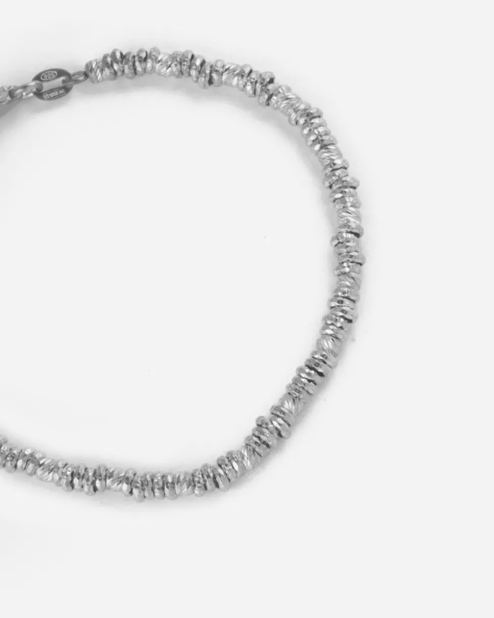 BRACCIALE ANELLINI DIAMANTATI IN ARGENTO