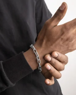 BRACCIALE CATENA PUNKISH IN ARGENTO