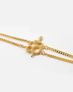BRACCIALE CATENE SERPENTINE PLACCATO ORO