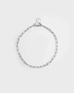 BRACCIALE CATENINA RETTANGOLARE IN ARGENTO