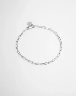 BRACCIALE CATENINA RETTANGOLARE IN ARGENTO