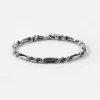BRACCIALE CORDA 080 ALTERNATA IN ARGENTO