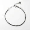 BRACCIALE CORDA IN ARGENTO 050
