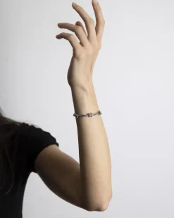 BRACCIALE FILO SPINATO IN ARGENTO