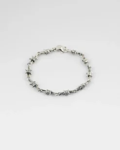 BRACCIALE FILO SPINATO IN ARGENTO