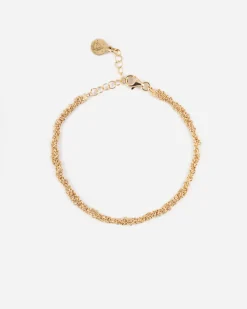 BRACCIALE FORZATINA INTRECCIATA PLACCATO ORO
