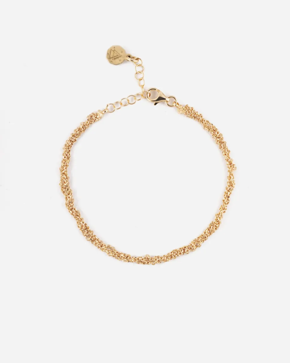 BRACCIALE FORZATINA INTRECCIATA PLACCATO ORO