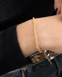 BRACCIALE FORZATINA INTRECCIATA PLACCATO ORO