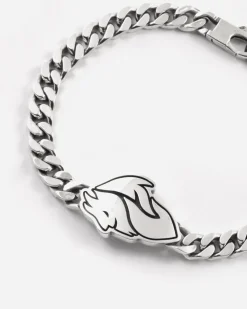 BRACCIALE GRUMETTA CON DIAVOLO AC MILAN IN ARGENTO