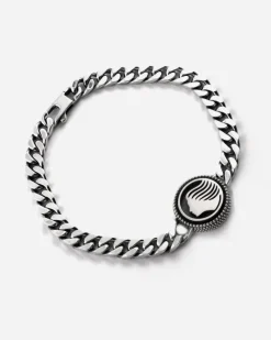 BRACCIALE GRUMETTA CON LOGO DEA ATALANTA IN ARGENTO