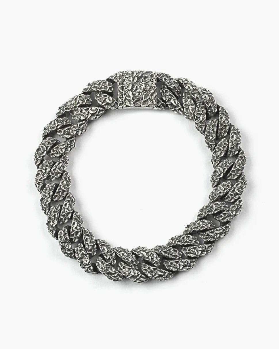 BRACCIALE GRUMETTA FOGLIE IN ARGENTO