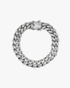BRACCIALE GRUMETTA OVALE H120 IN ARGENTO CON BRILLANTI