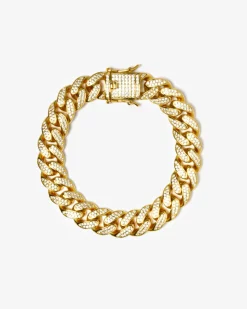 BRACCIALE GRUMETTA OVALE H120 PLACCATO ORO CON BRILLANTI