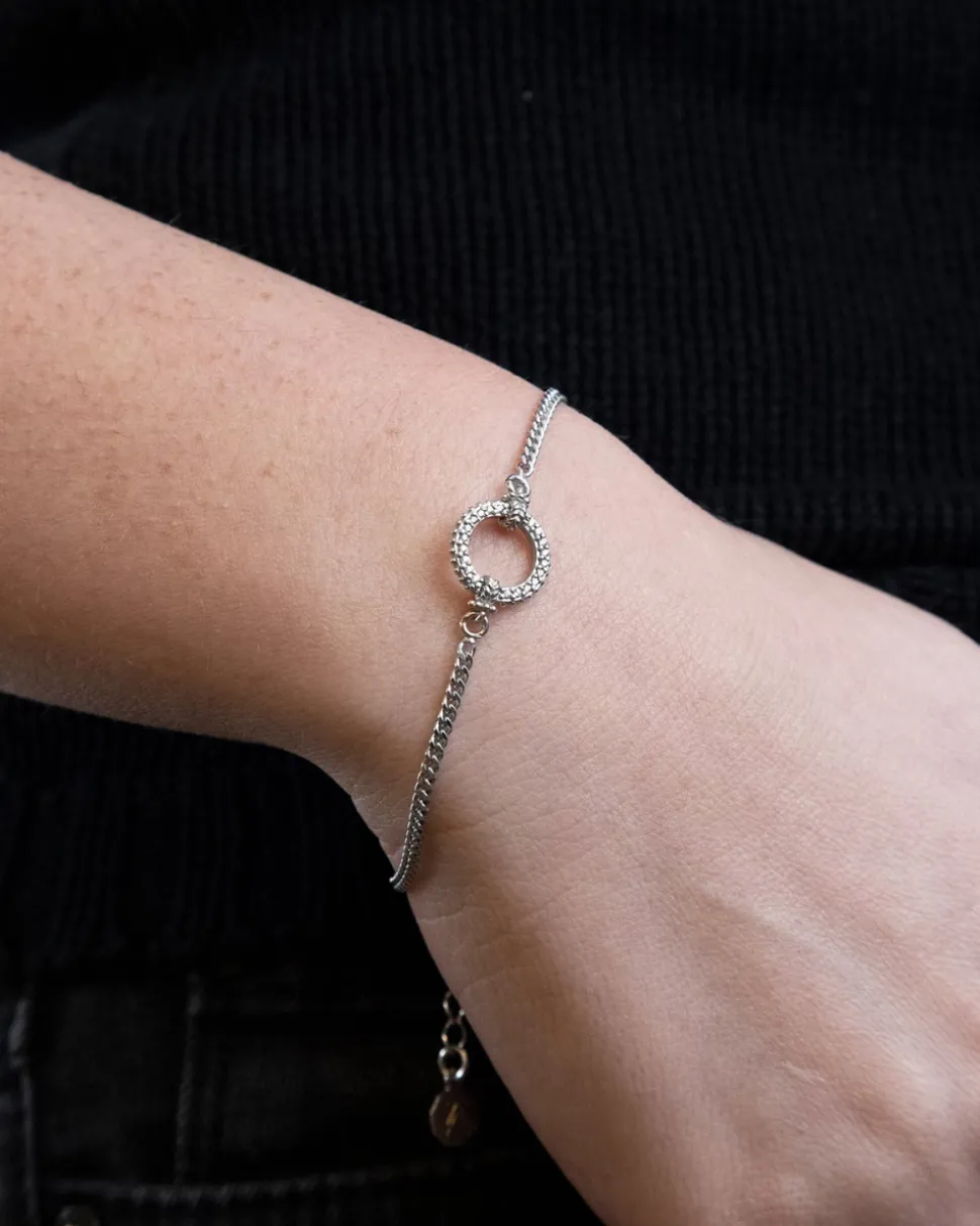 BRACCIALE IN ARGENTO DOUBLE BRIGHT BOND CON BRILLANTI