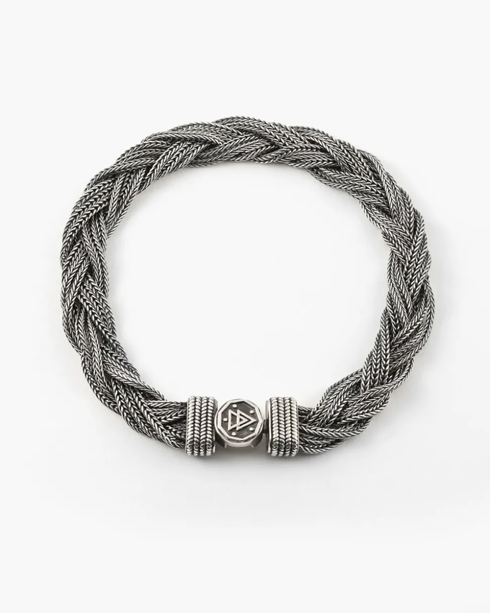 BRACCIALE IN ARGENTO INTRECCIATO MATRIX