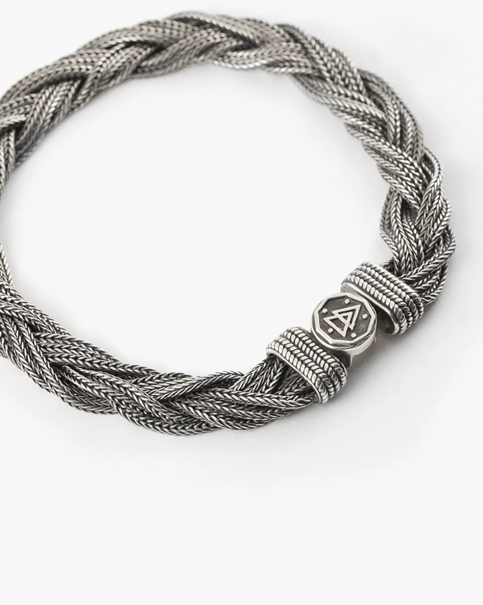 BRACCIALE IN ARGENTO INTRECCIATO MATRIX