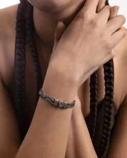 BRACCIALE IN ARGENTO INTRECCIATO MATRIX