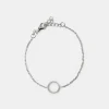 BRACCIALE IN ARGENTO RODIATO CON CERCHIO CON BRILLANTI