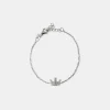 BRACCIALE IN ARGENTO RODIATO CON CORONA CON BRILLANTI