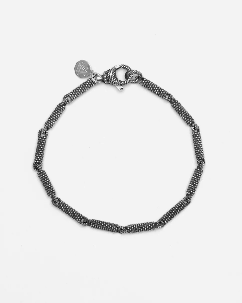 BRACCIALE IN ARGENTO ROLLER PUNTINATI