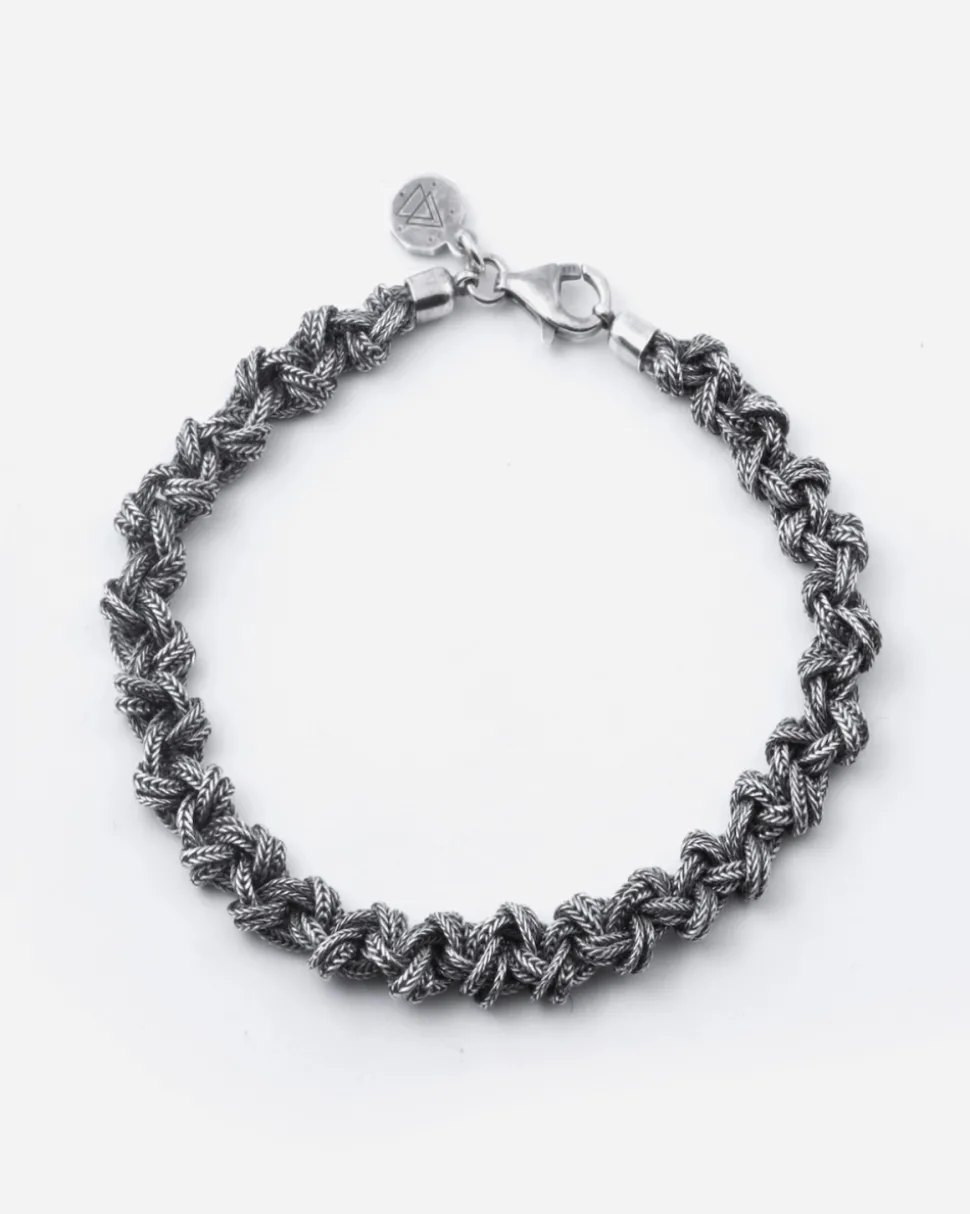 BRACCIALE INTRECCIO NODI PICCOLI IN ARGENTO