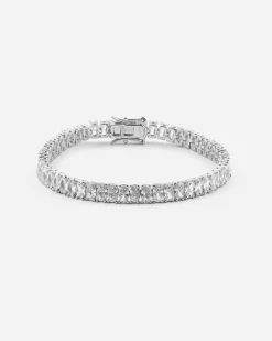 BRACCIALE NAVETTE MANSION PORCH IN ARGENTO CON BRILLANTI