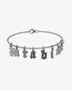 BRACCIALE PERSONALIZZABILE CON LETTERE PENDENTI