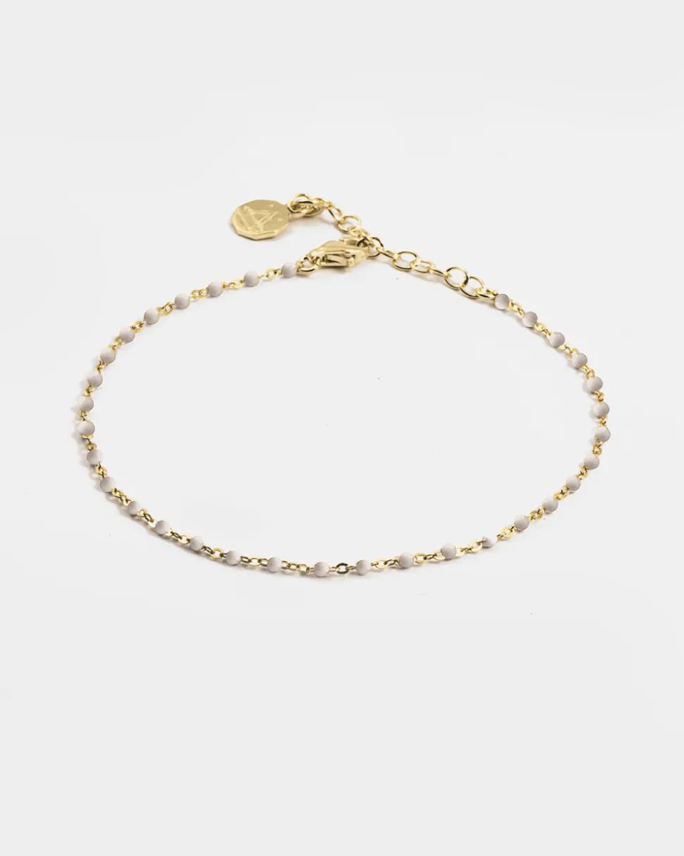 BRACCIALE SMALTO BIANCO PLACCATO ORO