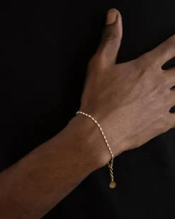 BRACCIALE SMALTO BIANCO PLACCATO ORO
