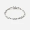 BRACCIALE TENNIS ICY BUDS IN ARGENTO CON PIETRE BIANCHE