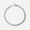 BRACCIALE TENNIS SPRING DROPS SLIM IN ARGENTO CON PIETRE BIANCHE