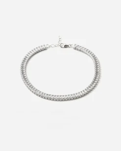 BRACCIALE TENNIS SPRING DROPS BOLD IN ARGENTO CON PIETRE BIANCHE