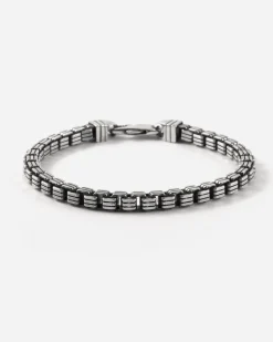 BRACCIALE VENEZIANA RIGATA IN ARGENTO
