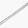 CAVIGLIERA DUE FILI SFERE IN ARGENTO