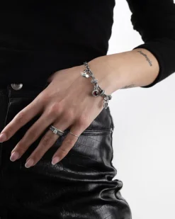 CHARM DISTANZIATORE PUNTINATO IN ARGENTO