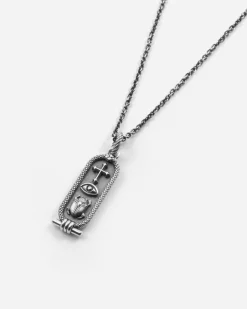 CIONDOLO CARTIGLIO EGIZIO IN ARGENTO