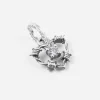 CIONDOLO CHARM CUORE FILO SPINATO ARGENTO CON DIAMANTE