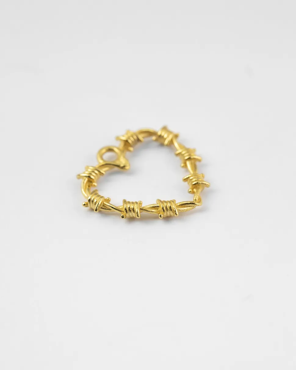CIONDOLO CUORE FILO SPINATO GOLDEN