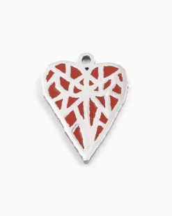 CIONDOLO CUORE LOVE SOLOMOSTRY IN ARGENTO