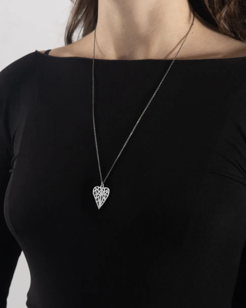 CIONDOLO CUORE LOVE SOLOMOSTRY IN ARGENTO