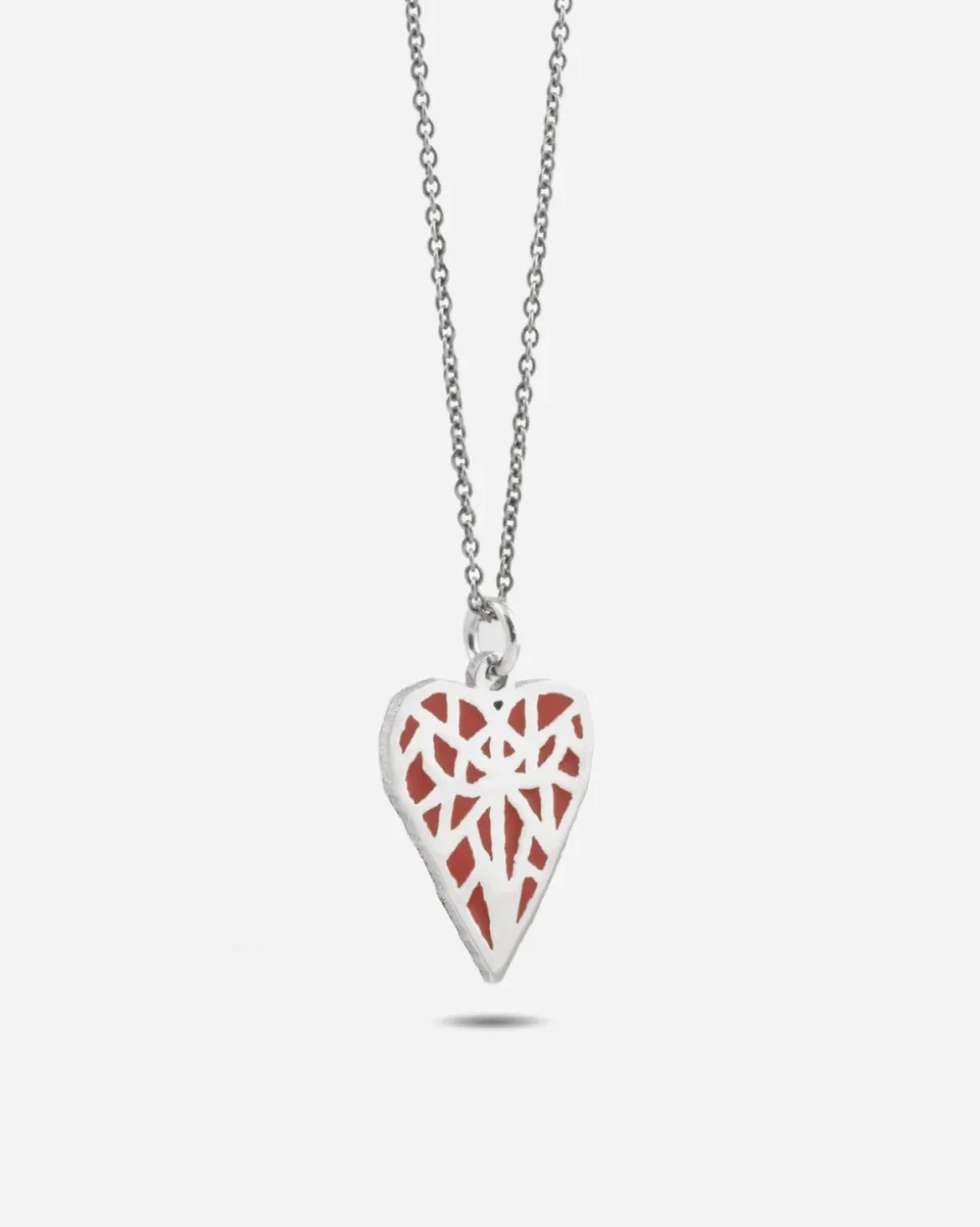 CIONDOLO CUORE LOVE SOLOMOSTRY IN ARGENTO