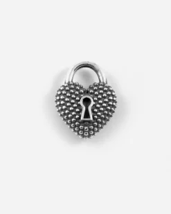 CIONDOLO CUORE PADLOCK PUNTINATO