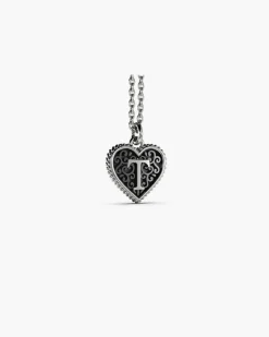 CIONDOLO CUORE PUNTINATO CON LETTERA INIZIALE PERSONALIZZABILE