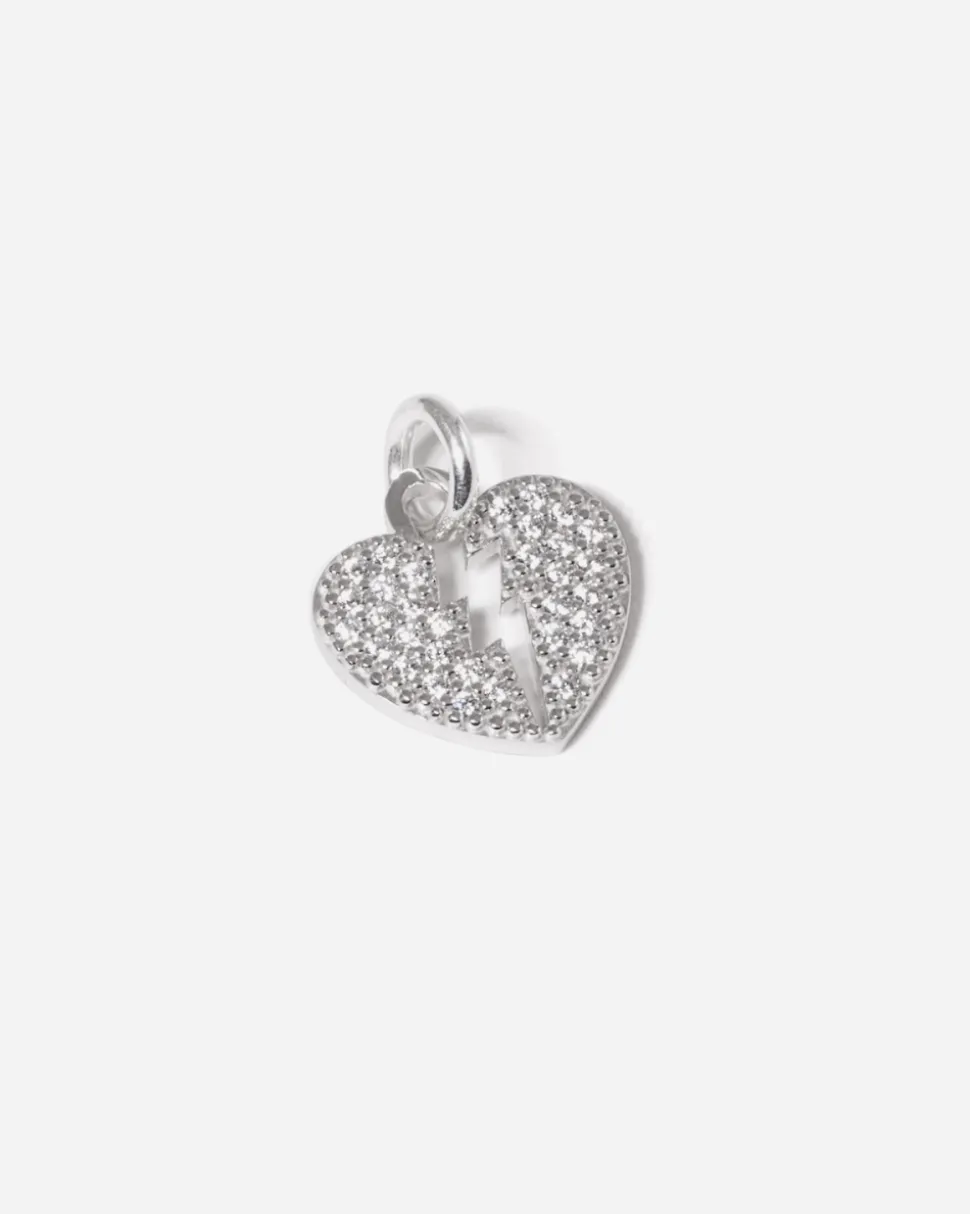 CIONDOLO CUORE SAETTA SHINY HEARTHUNDER IN ARGENTO CON BRILLANTI
