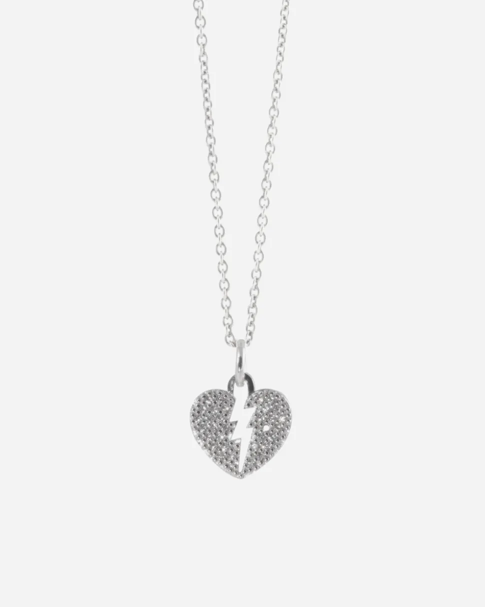 CIONDOLO CUORE SAETTA SHINY HEARTHUNDER IN ARGENTO CON BRILLANTI