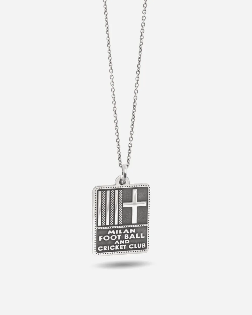 CIONDOLO LOGO 1899 AC MILAN 125 ANNIVERSARIO IN ARGENTO