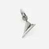 CIONDOLO MINI CHARM ORIGAMI AEROPLANINO IN ARGENTO