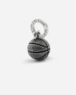 CIONDOLO MINI CHARM PALLA DA BASKET IN ARGENTO