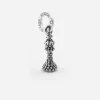 CIONDOLO MINI CHARM RE PUNTINATO IN ARGENTO